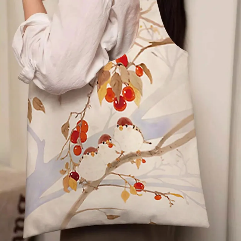 AOSONG Suede Tech Fabric Shoulder Bag Regular Unisex Orange And Red Purple-2