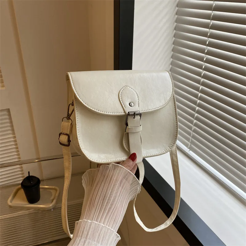 AOSONG PU Crossbody Bag Unisex White/Black/Burgundy/Khaki/Coffee-11