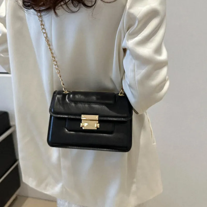 AOSONG PU Crossbody Bag Regular Unisex White/Black-4