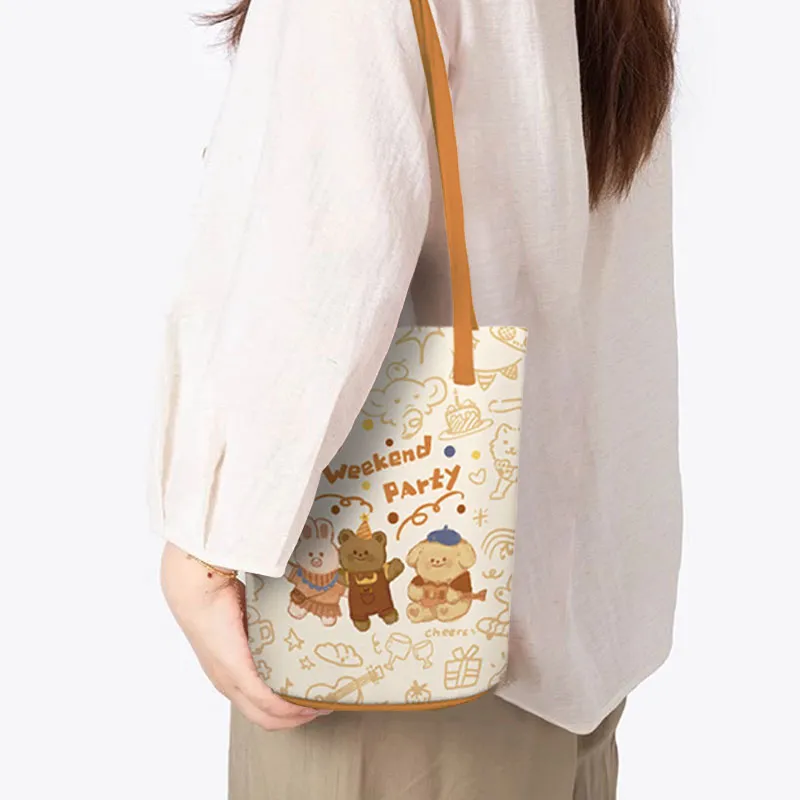 AOSONG Suede Tech Fabric Shoulder Bag Unisex Weekend Party-1