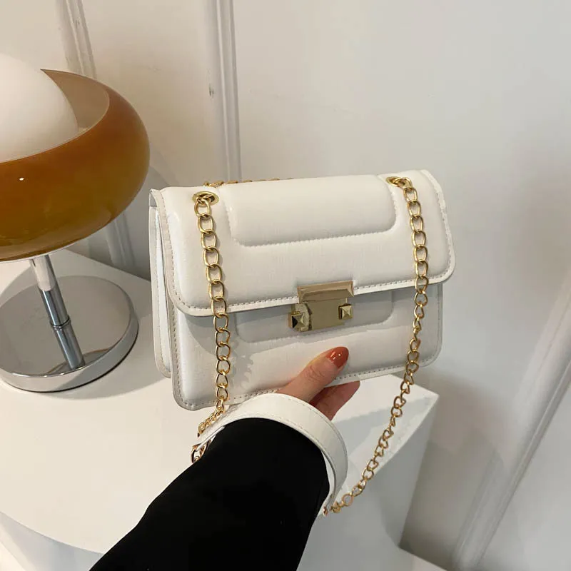 AOSONG PU Crossbody Bag Regular Unisex White/Black-11