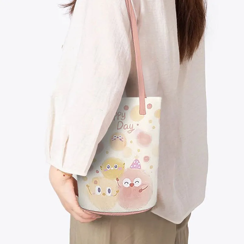 AOSONG Suede Tech Fabric Shoulder Bag Regular Women's Warm Little Monster-1