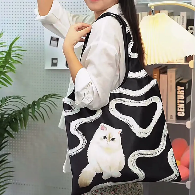 AOSONG Suede Technology Fabric Handbag, Shoulder Bag Regular Unisex White/Black-2