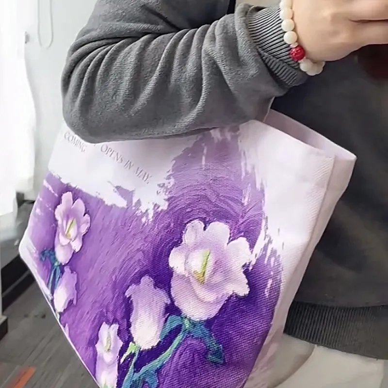 AOSONG Suede Tech Fabric Shoulder Bag Regular Unisex Purple Orchid-3