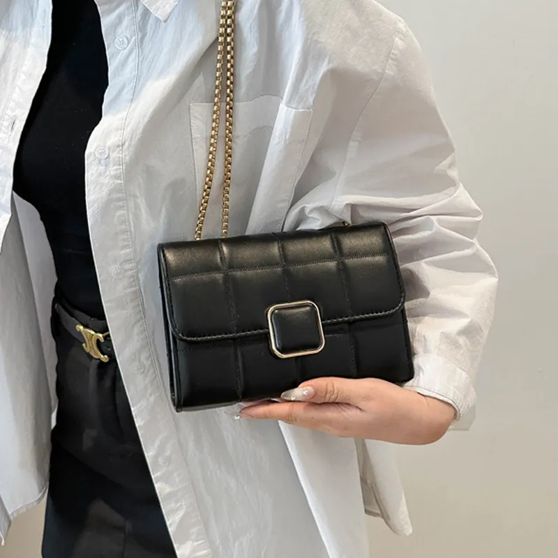 AOSONG PU Crossbody Bag Unisex White/Black-8