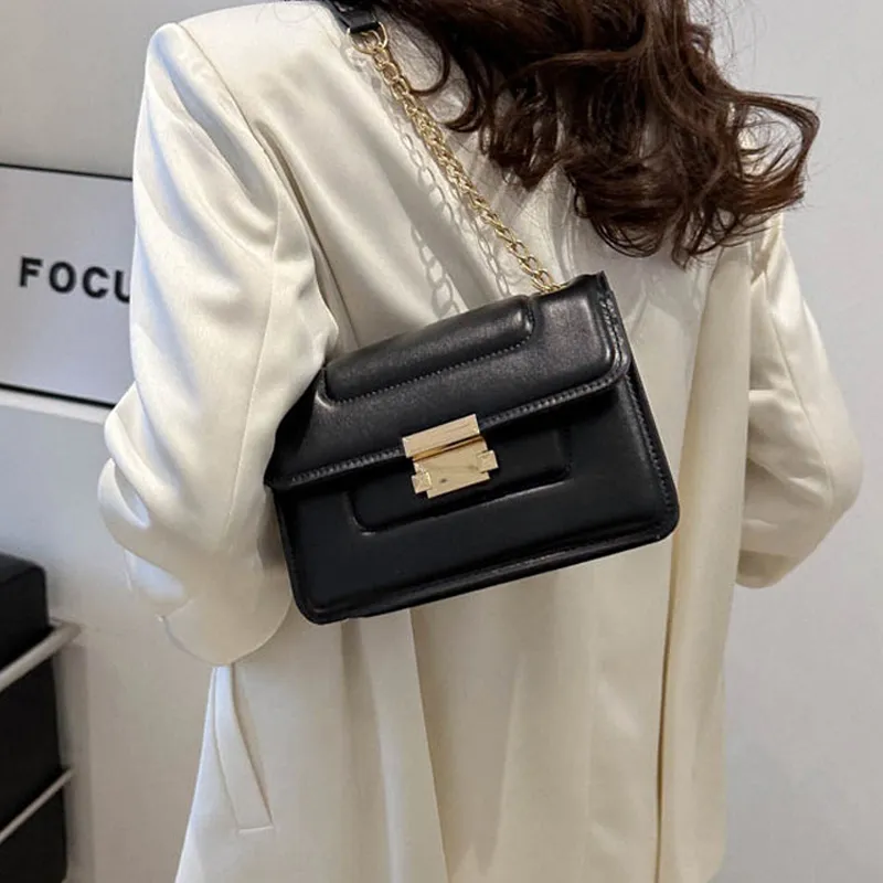 AOSONG PU Crossbody Bag Regular Unisex White/Black-1