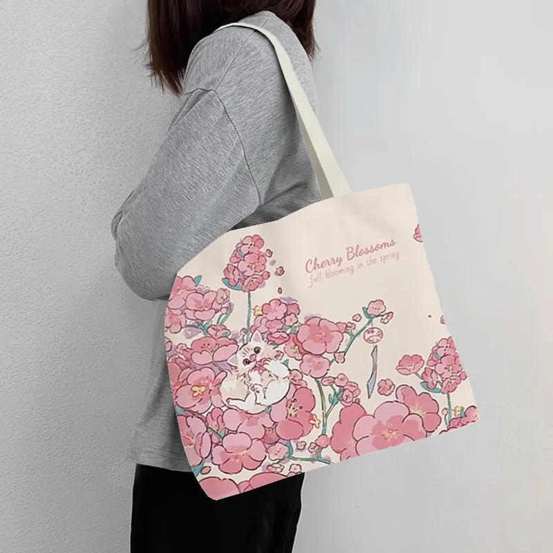 AOSONG Tech Cloth Shoulder Bag Large Size Medium Size Small Size Unisex Pink Bag-4