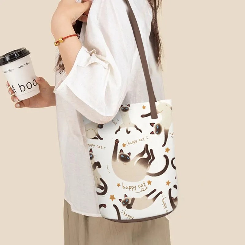 AOSONG Suede Tech Fabric Shoulder Bag Unisex Logical Cat-2