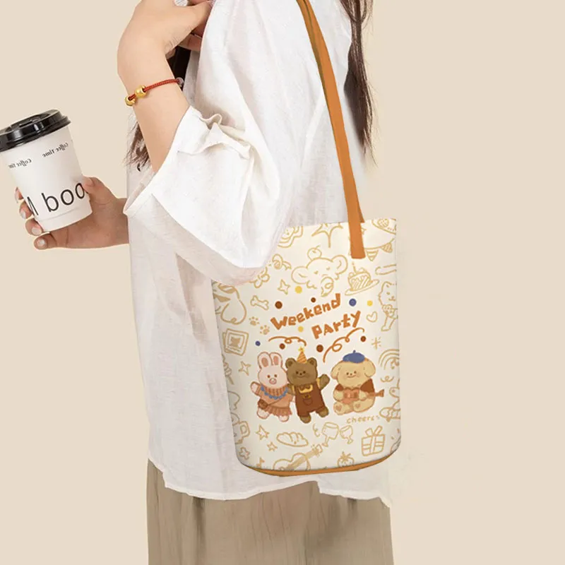 AOSONG Suede Tech Fabric Shoulder Bag Unisex Weekend Party-2