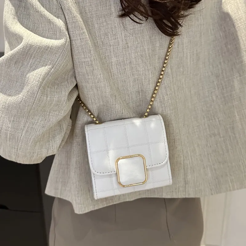 AOSONG PU Crossbody Bag Unisex White/Black-3