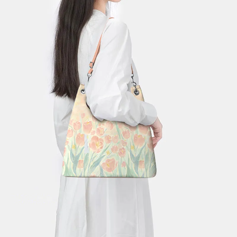 AOSONG Suede Tech Fabric Shoulder Bag Regular Unisex Tulip-1