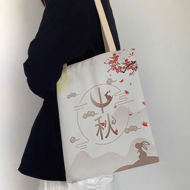 AOSONG Canvas Bag, Tote Bag, Shopping Bag, Handbag, Shoulder Bag Regular Unisex Multicolor-37