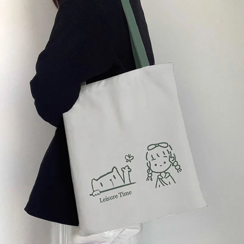 AOSONG Canvas Canvas Bag Shoulder Bags Small Medium Large Size Unisex Multicolor-10