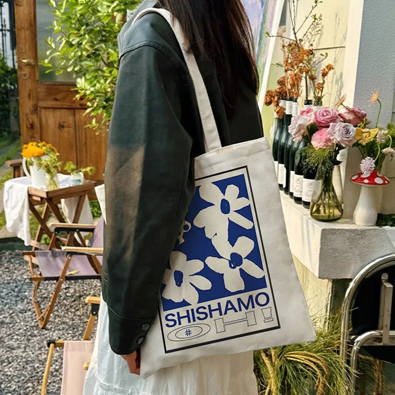 AOSONG Canvas Bag, Tote Handbag Small Medium Large Size Unisex Klein Blue-22