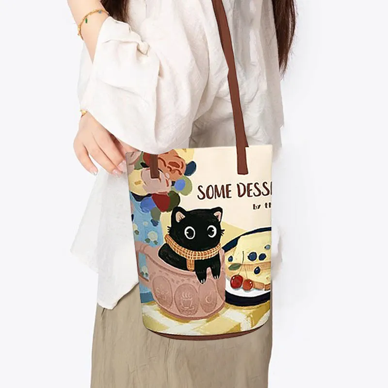 AOSONG Suede Tech Fabric Shoulder Bag Regular Unisex Afternoon Time-2