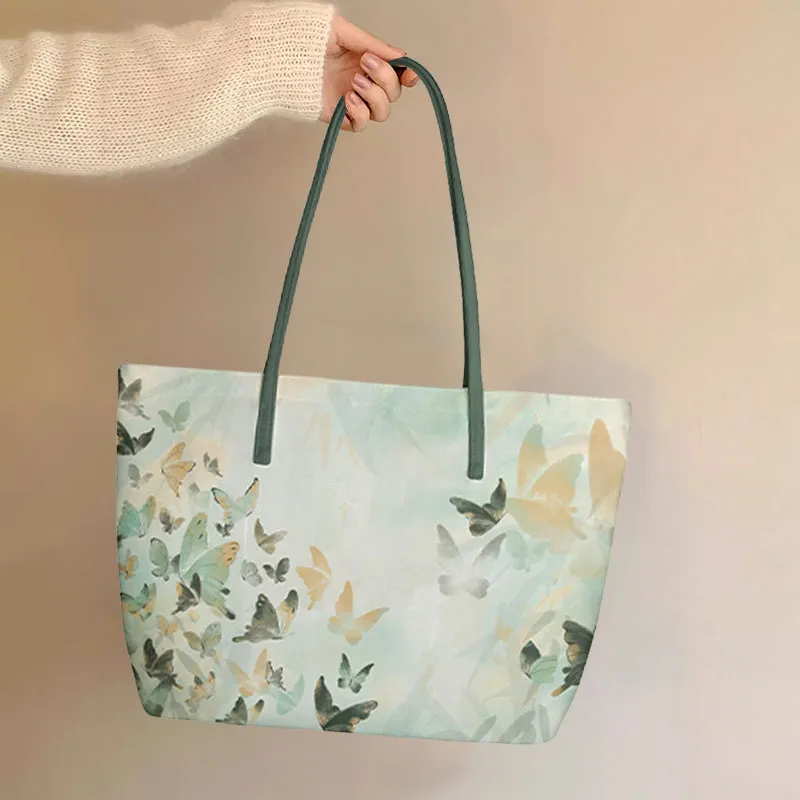 AOSONG Suede Technology Fabric Tote Bag, Shopping Bag, Shoulder Bag Unisex Multicolor-4