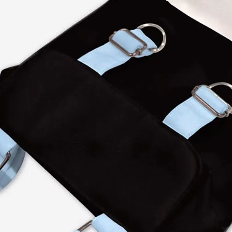 AOSONG Suede Technology Fabric Backpack Small Size Unisex Blue-3