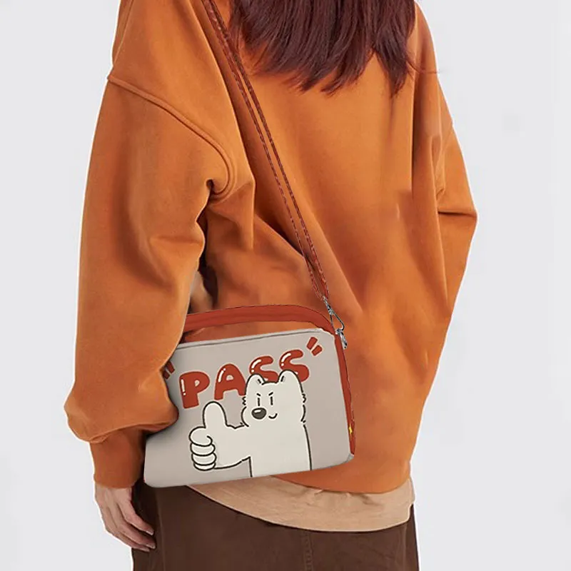AOSONG Suede Technology Fabric Shoulder Bag, Crossbody Bag Unisex Multicolor-5
