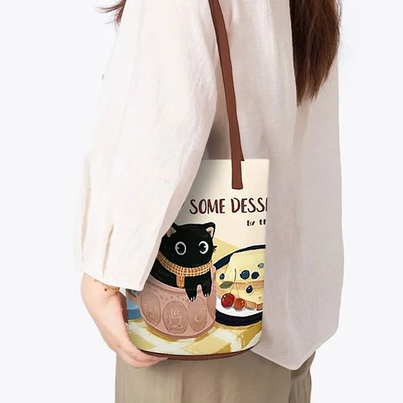 AOSONG Suede Tech Fabric Shoulder Bag Regular Unisex Afternoon Time-3