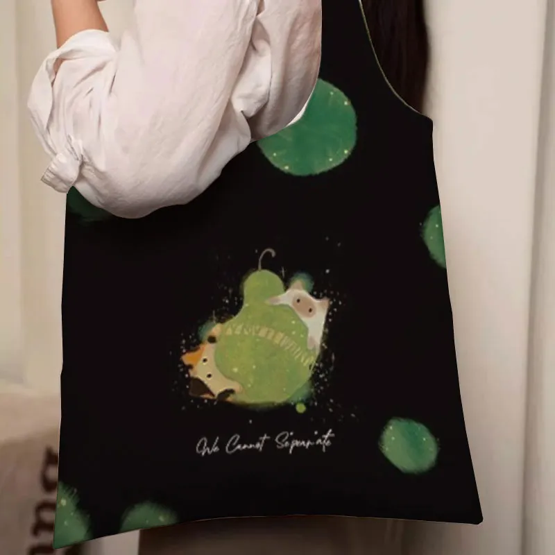 AOSONG Suede Tech Fabric Shoulder Bag Regular Unisex Black & Green-5