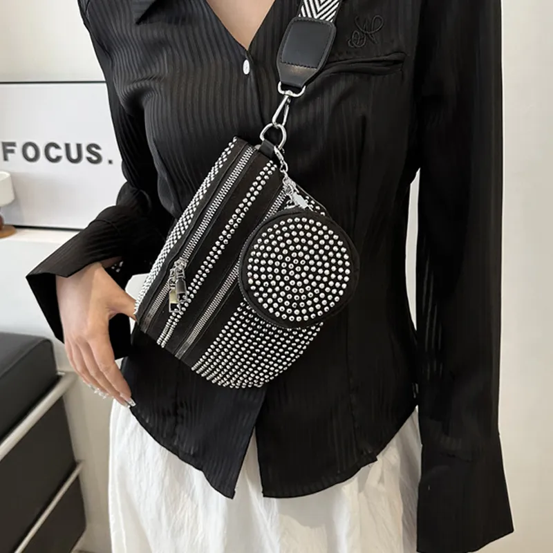 AOSONG Fabric Shoulder Bag Women's Multicolor-12