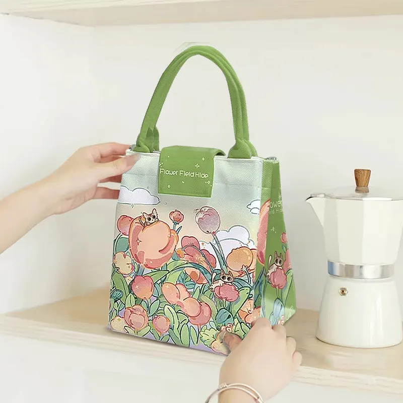 AOSONG Suede Tech Fabric Handbag Regular Women's Floral Forest Collection-4