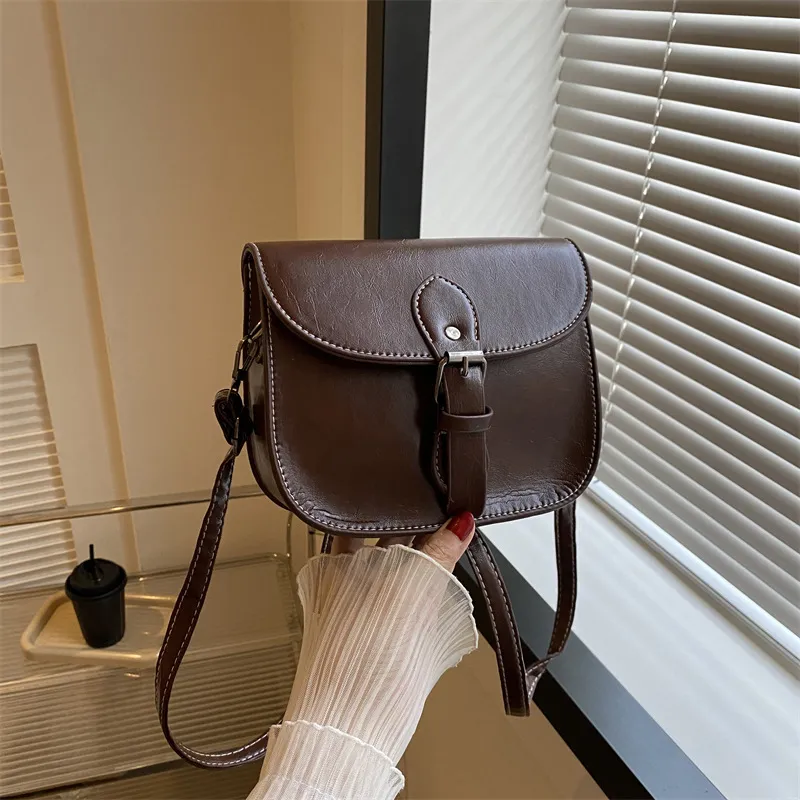 AOSONG PU Crossbody Bag Unisex White/Black/Burgundy/Khaki/Coffee-16