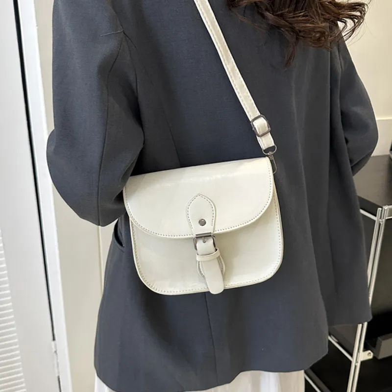 AOSONG PU Crossbody Bag Unisex White/Black/Burgundy/Khaki/Coffee-12