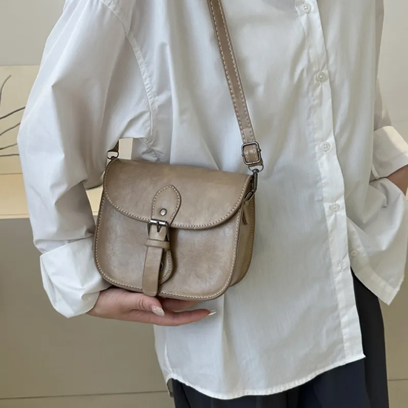 AOSONG PU Crossbody Bag Unisex White/Black/Burgundy/Khaki/Coffee-24