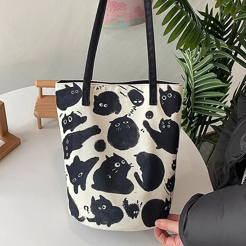 AOSONG Suede Tech Fabric Shoulder Bag Regular Unisex Black White-1
