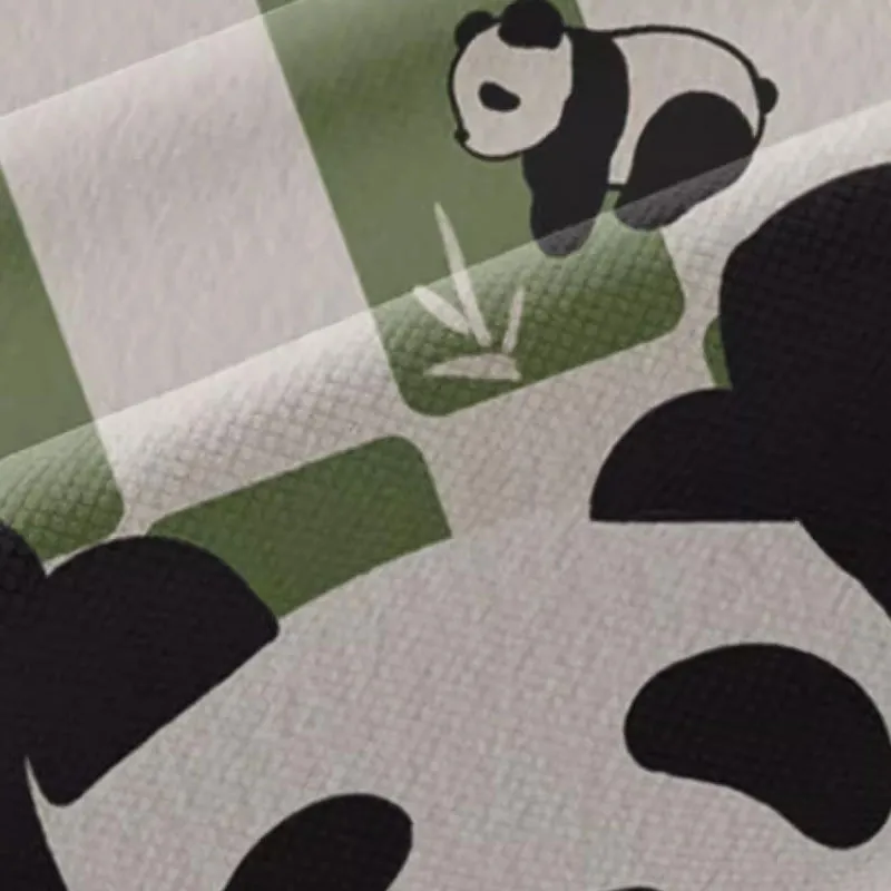 AOSONG Suede Tech Fabric Backpack Unisex Green Panda Ponder-4