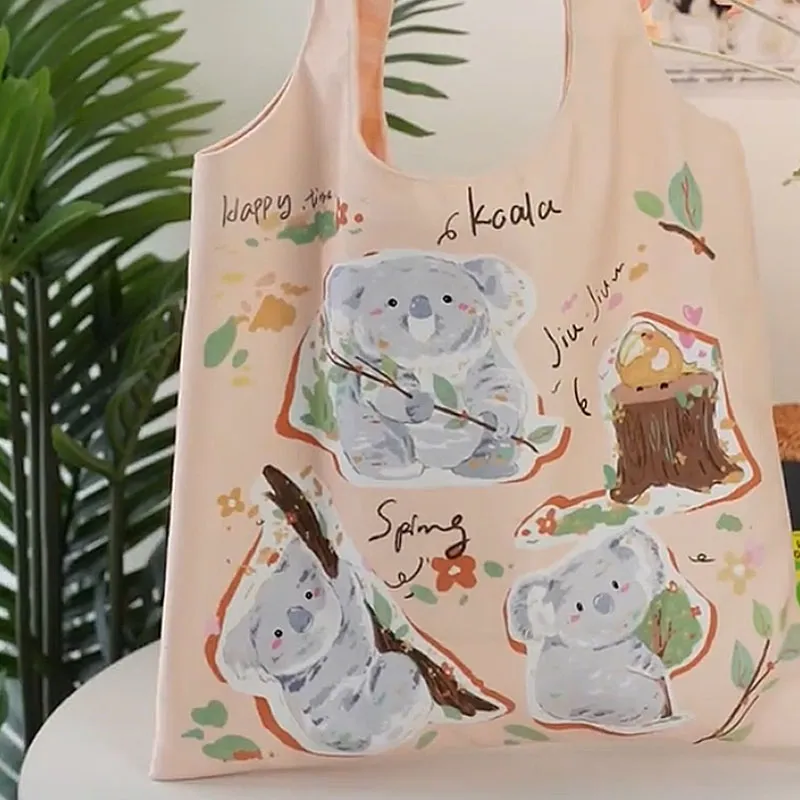 AOSONG Suede Tech Fabric Tote Bag Shoulder Bag Regular Women's Koala Chubby Monk-2