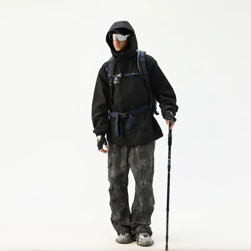 Kawasaki Jackets Coats Unisex Black-5