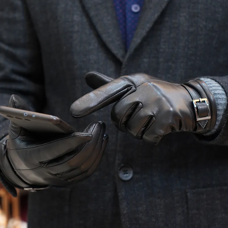 NOOLDERS Touchscreen Gloves Series Soft And Delicate Sheepskin Gloves Men's-6