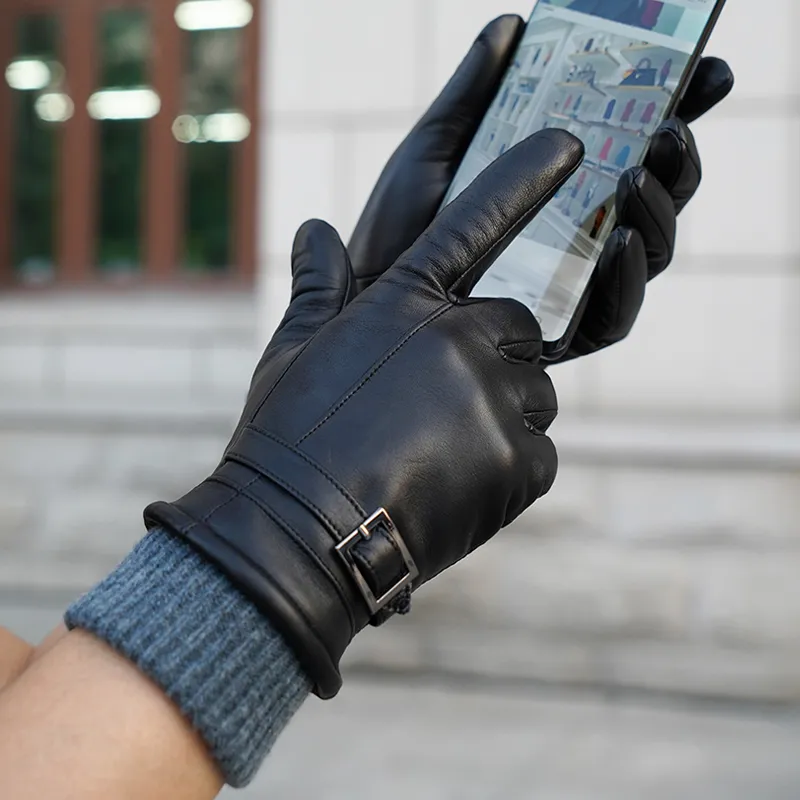 NOOLDERS Touchscreen Gloves Series Soft And Delicate Sheepskin Gloves Men's-4