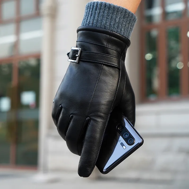 NOOLDERS Touchscreen Gloves Series Soft And Delicate Sheepskin Gloves Men's-5