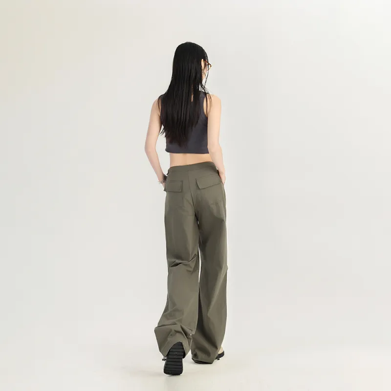 Aros Super Shopping Casual Pants Women's Gray Green-5