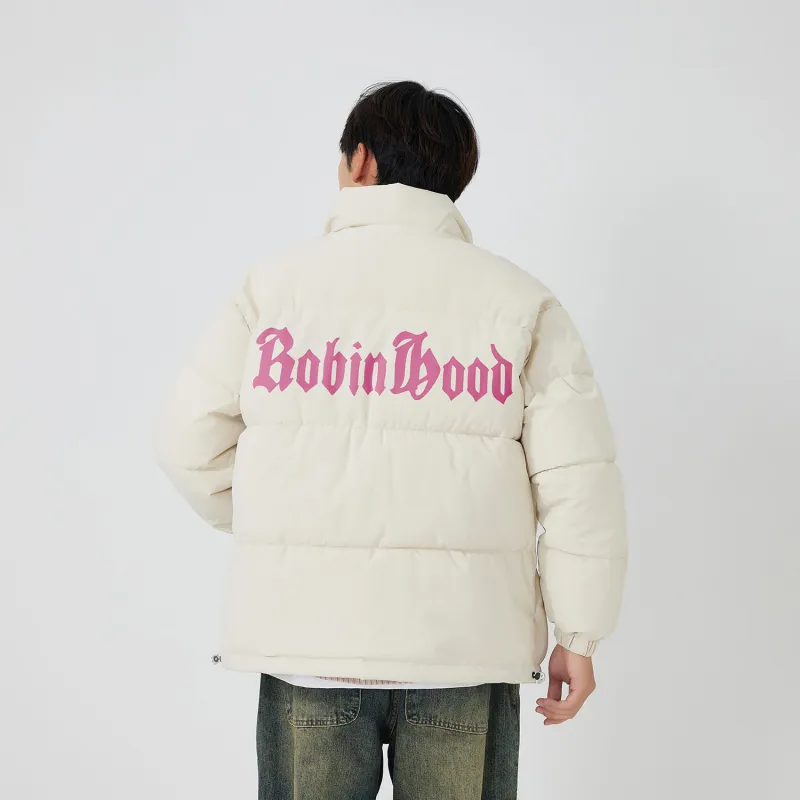 ROBINHOOD Puffer Jacket Unisex Black Pink-9