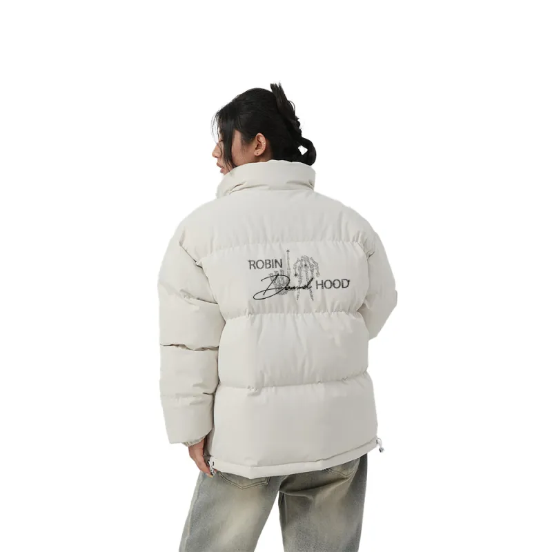 ROBINHOOD Puffer Jackets Unisex Ivory White-2
