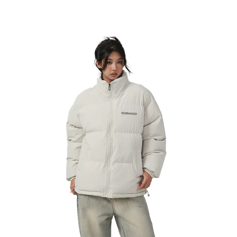 ROBINHOOD Puffer Jackets Unisex Ivory White-4