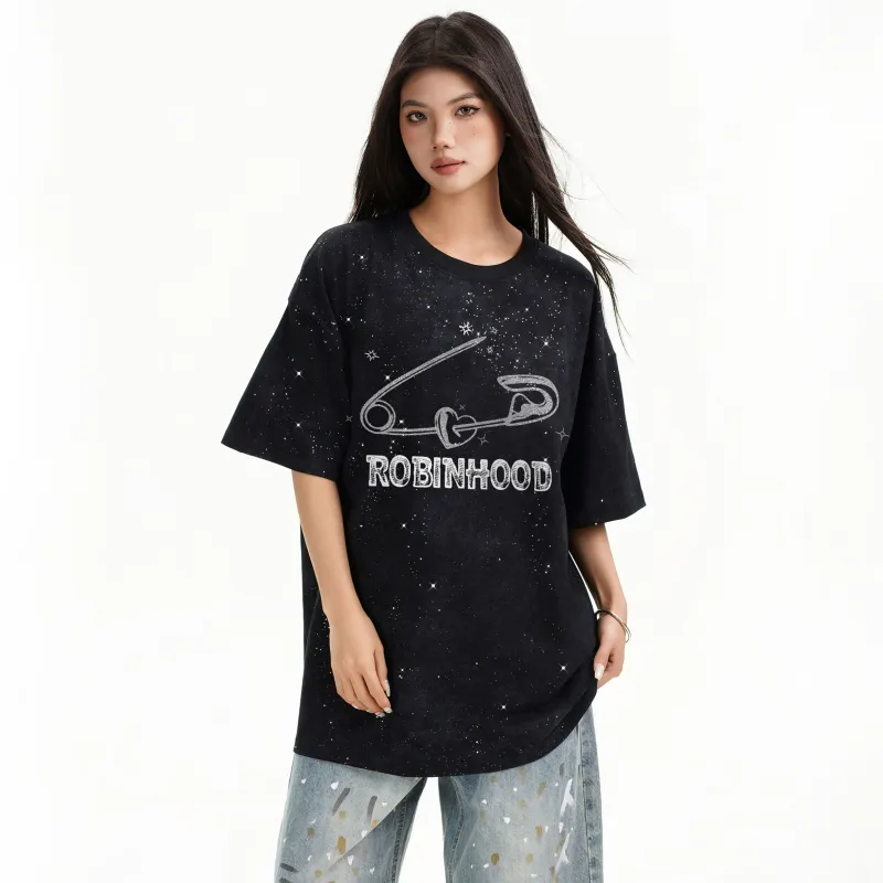 ROBINHOOD T Shirts Unisex Tie Dye Black-2