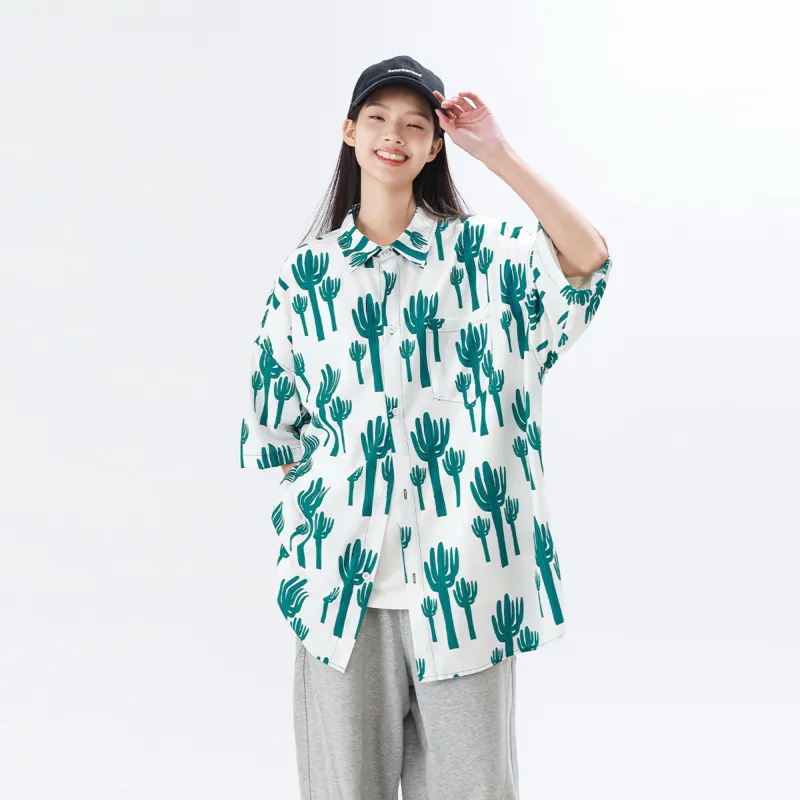 ROBINHOOD Shirts Unisex White Base Island Cactus-2