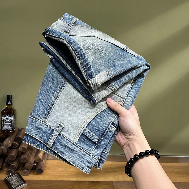 SANTASTIC Denim Shorts Men's Blue-4