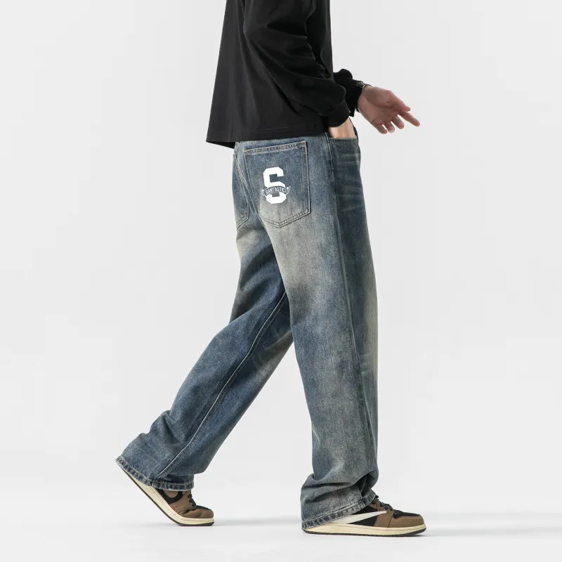 SANTASTIC Jeans Men's Gradient Blue-green-6