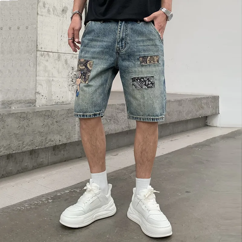 SANTASTIC Denim Shorts Men's Blue-6