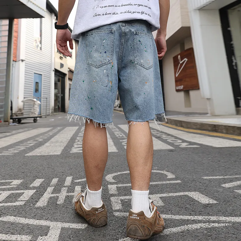 SANTASTIC Denim Shorts Men Blue-6