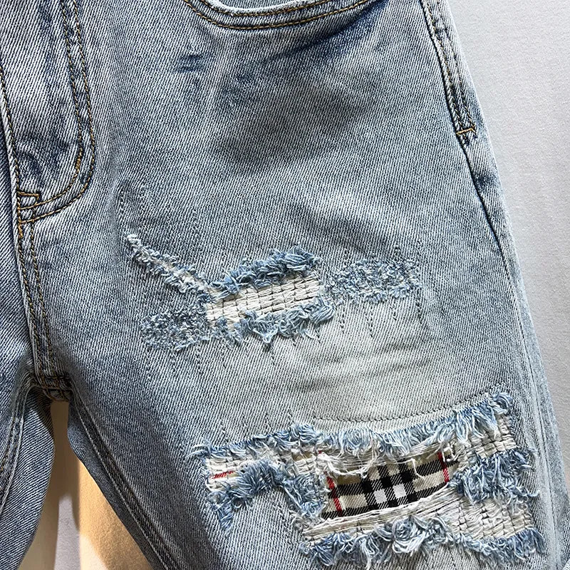 SANTASTIC Denim Shorts Men Blue-3