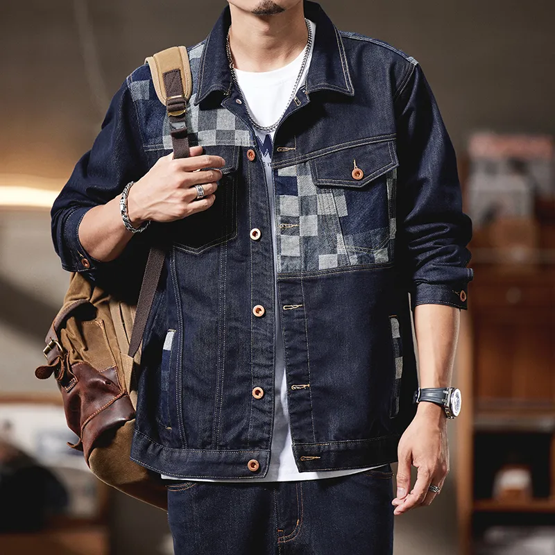 SANTASTIC Denim Jackets Men Blue-4