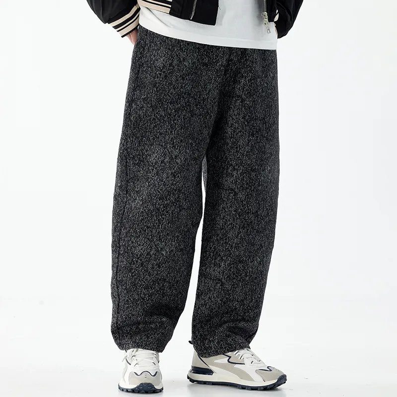 SANTASTIC Casual Pants Men's Snowflake Black-3