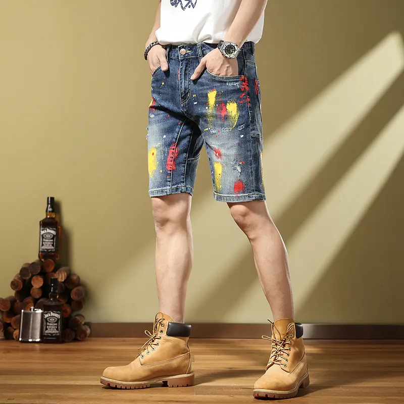 SANTASTIC Denim Shorts Men's Blue-4